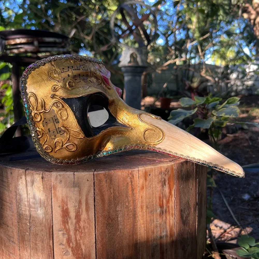 Like New! Red and Gold Venetian Mask